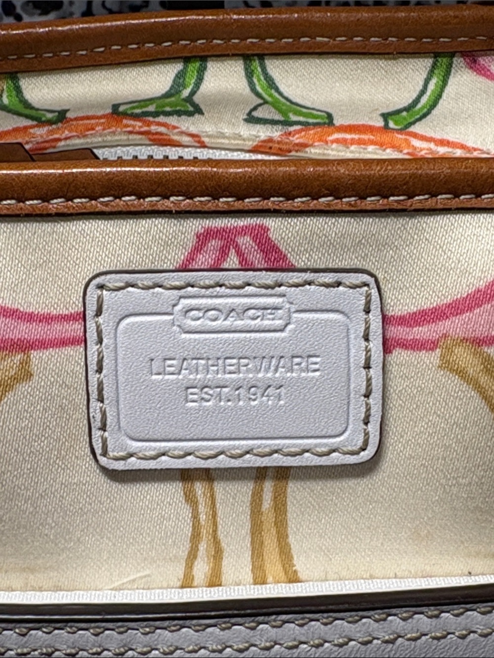 Coach Hamptons Pastel Scribble Signature Small Tote - F10673 - Picture 5 of 16